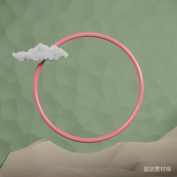 高清摄影 云在粉环上