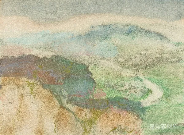 高清摄影 朦胧山景