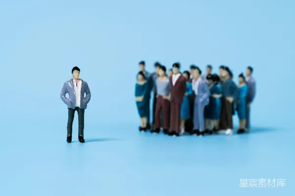 高清摄影 独立与群体的对比