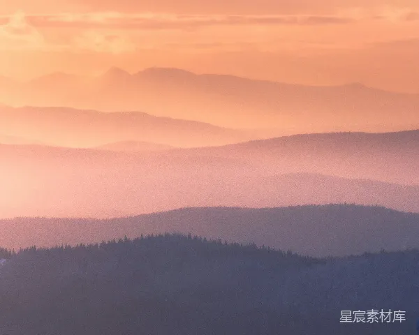 高清摄影 晨曦中的山峦