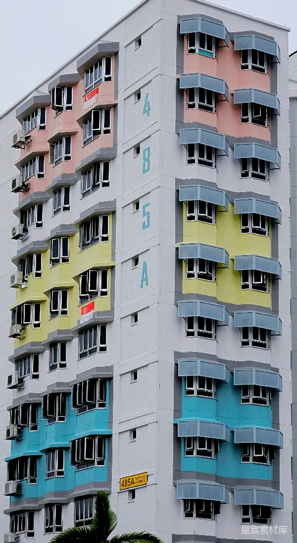 高清摄影 新加坡多彩公寓建筑