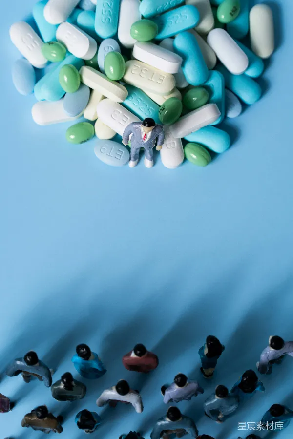 高清摄影 药物与人群的对比