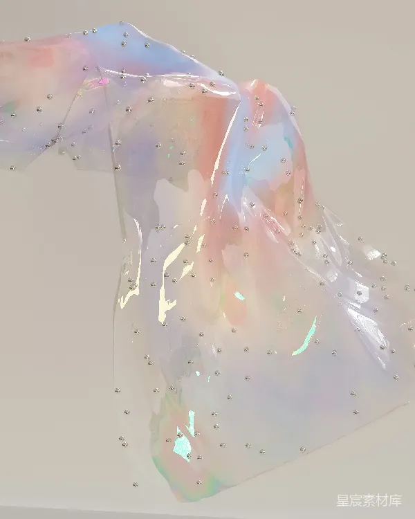 高清摄影 梦幻霓虹珠饰流体雕塑