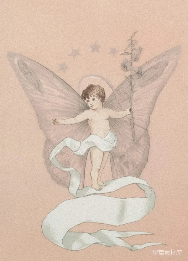 高清摄影 天使般的精灵插画
