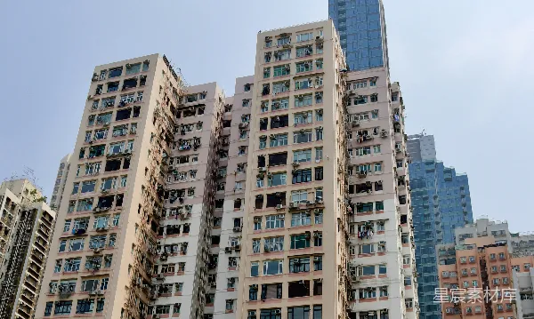 高清摄影 密集高楼林立的城市景观