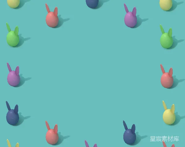 高清摄影 彩色兔子蛋背景