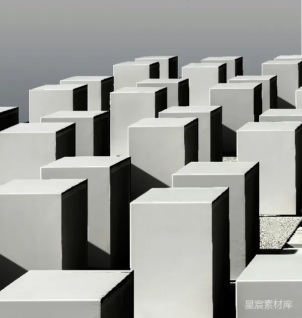 高清摄影 黑白方块迷宫
