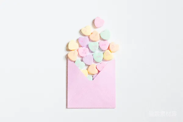 高清摄影 甜蜜的爱语信封