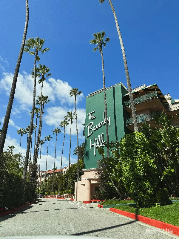 高清摄影 贝弗利山庄酒店入口