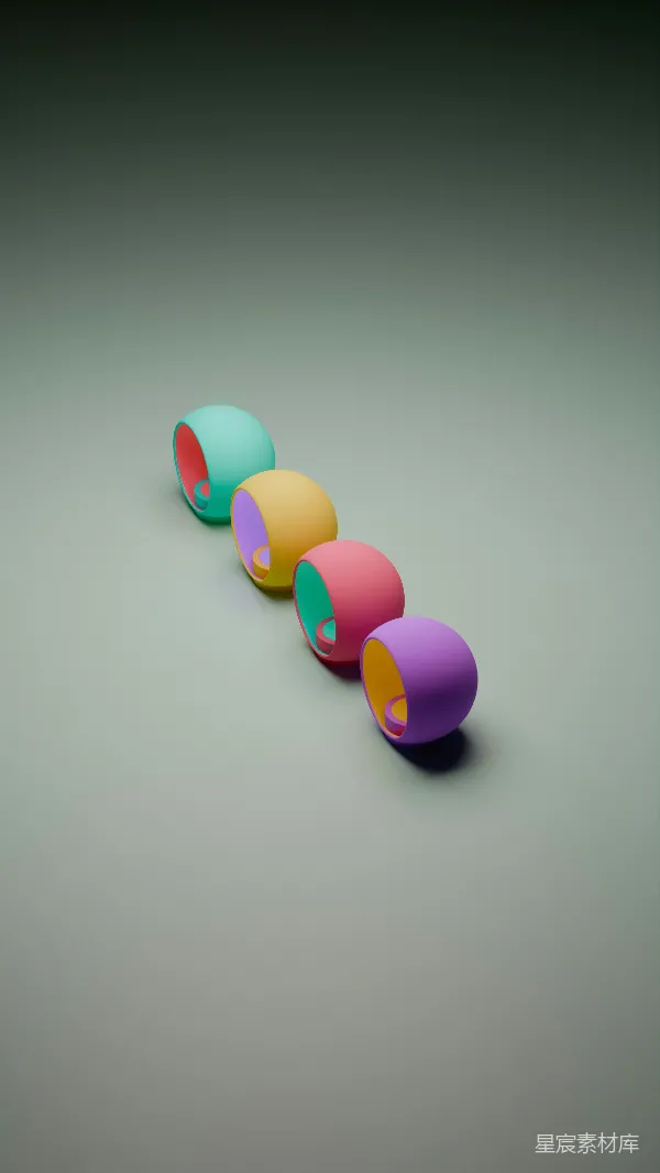 高清摄影 创意彩色球体排列