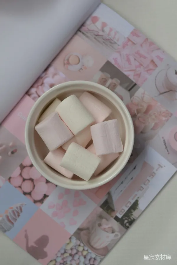 高清摄影 粉色棉花糖的甜蜜时光