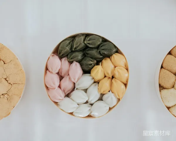 高清摄影 多彩的中式点心