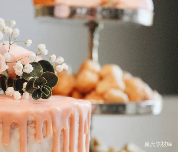 高清摄影 粉嫩婚礼蛋糕