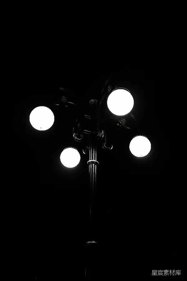 高清摄影 夜色中的路灯