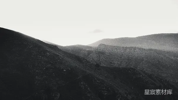 高清摄影 黑白山景