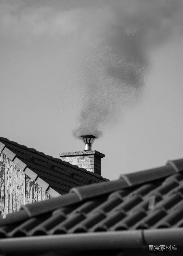 高清摄影 烟囱里的烟雾