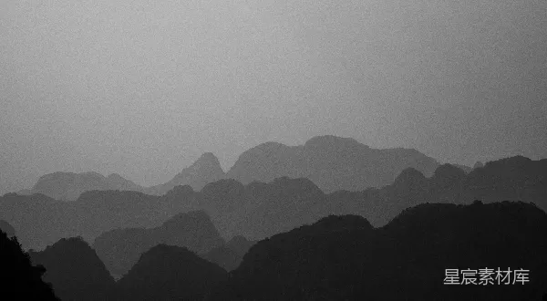 高清摄影 朦胧山峦