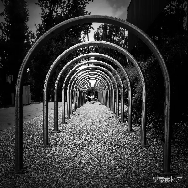高清摄影 铁环隧道