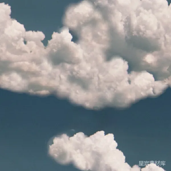 材质纹理 蓝天白云的宁静天空
