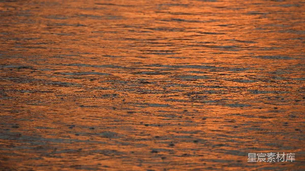 高清摄影 夕阳下的海面