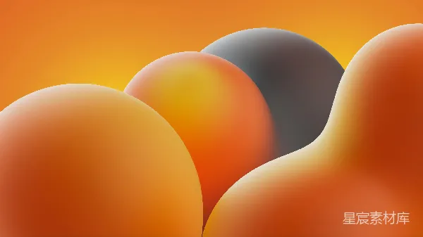 高清摄影 橙色渐变球体背景