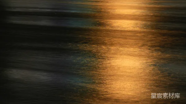 高清摄影 夕阳下的海面