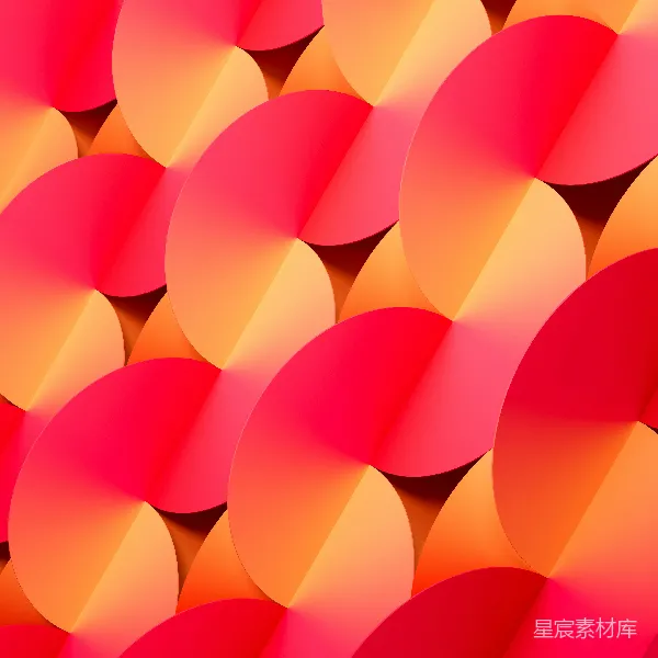 高清摄影 橙红渐变圆形堆叠背景