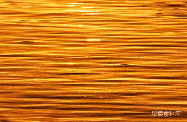 高清摄影 金色涟漪的水面