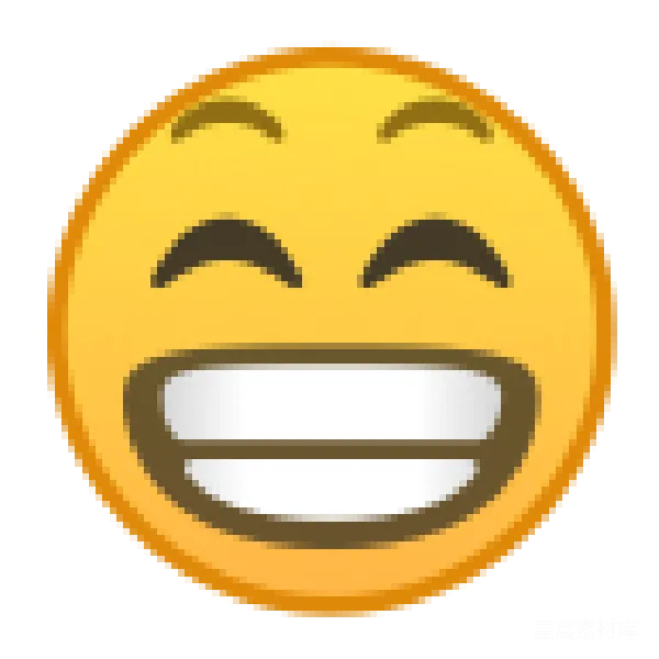 材质纹理 开心大笑的黄色笑脸表情符号