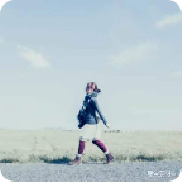 材质纹理 田野中的少女