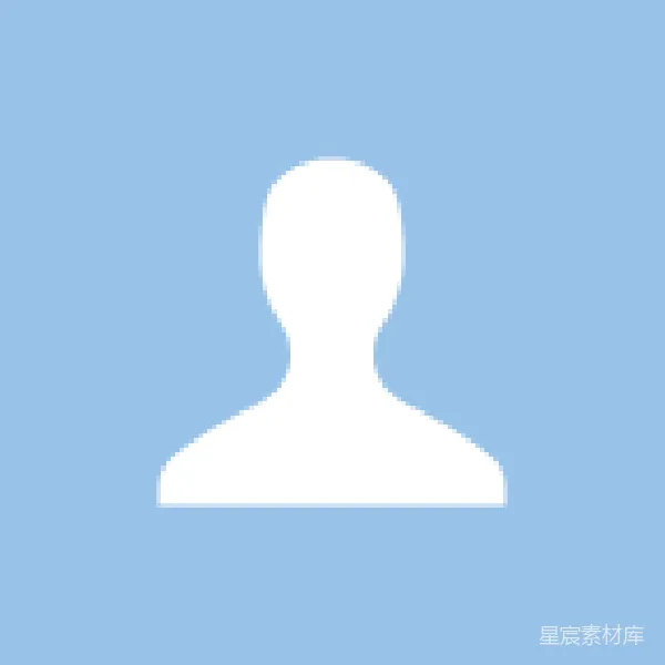 材质纹理 简洁蓝色背景下的白色人物轮廓
