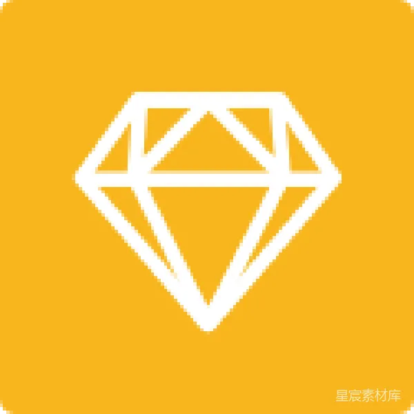 材质纹理 黄色背景上的钻石图标