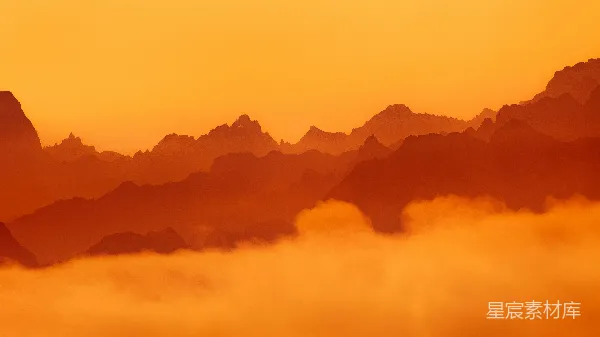 高清摄影 日出山峦