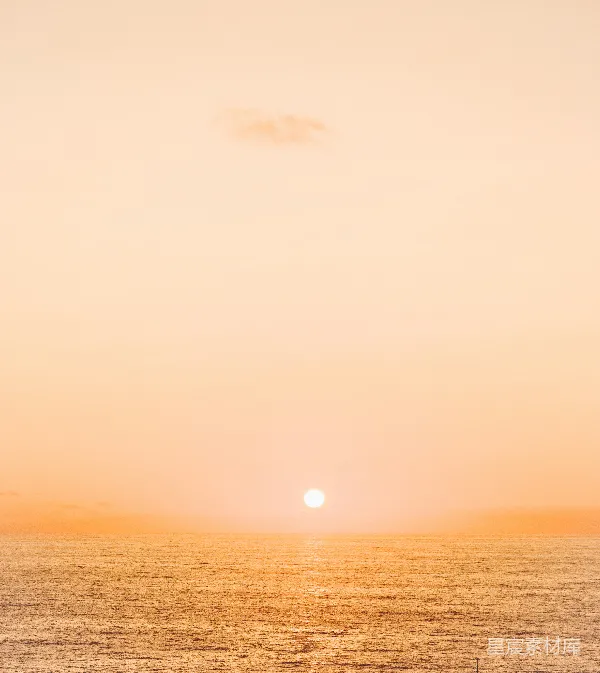 高清摄影 日落时分的宁静海景