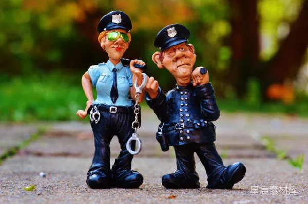 材质纹理 幽默警察玩偶