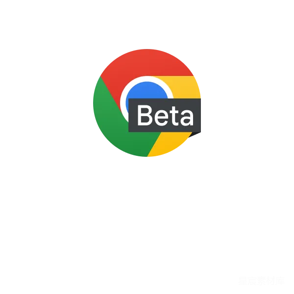 材质纹理 谷歌浏览器Beta版标志