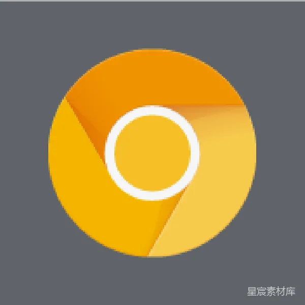 材质纹理 简洁橙色圆形图标