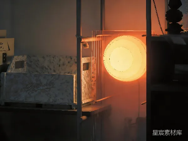 高清摄影 暖色调的工业风格灯具