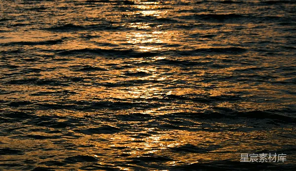 高清摄影 夕阳下的海面