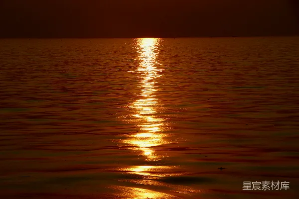高清摄影 夕阳下的海面