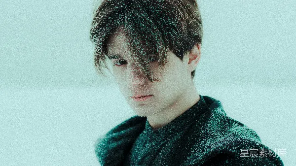 高清摄影 雪中的青年