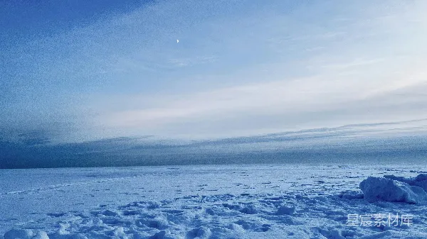 高清摄影 极地月夜：宁静的冰雪世界