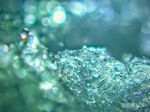 高清摄影 晶莹剔透的冰晶特写