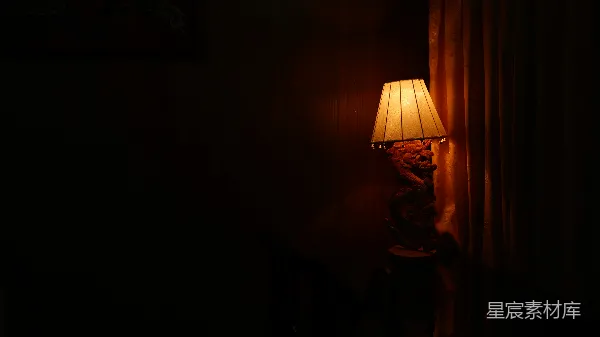 高清摄影 昏黄的龙形台灯