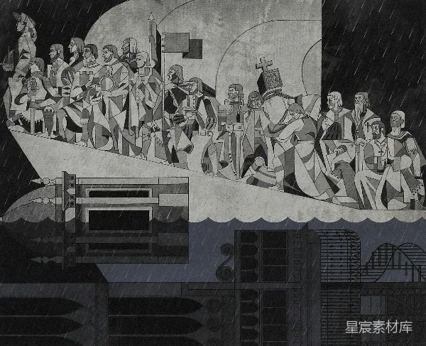 高清摄影 风雨中的历史浮雕