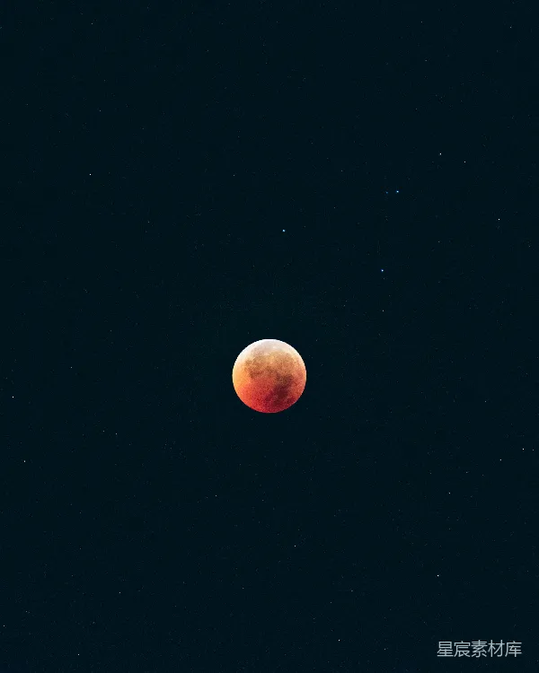 高清摄影 月全食下的夜空
