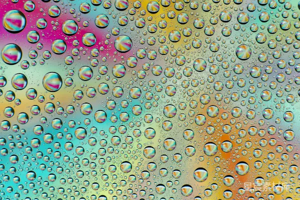 高清摄影 彩虹色的水珠