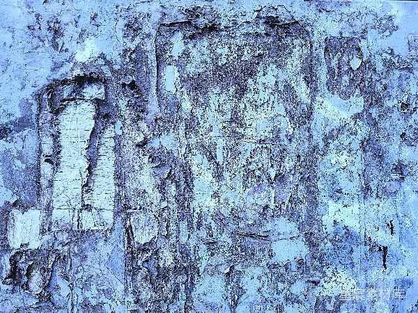 高清摄影 斑驳蓝墙