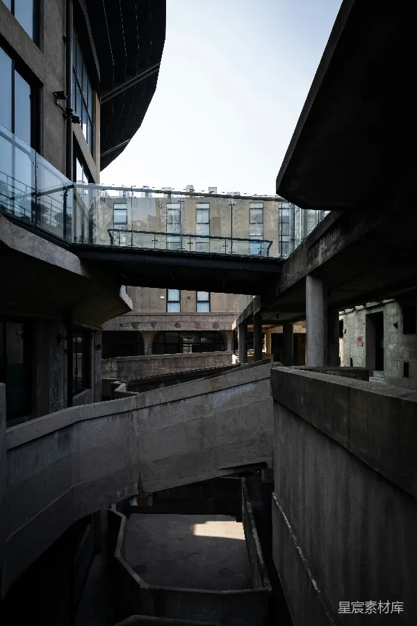 高清摄影 工业风建筑内部景观