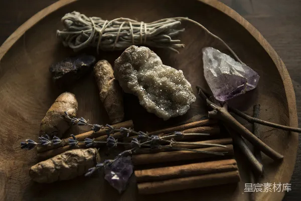 高清摄影 神秘的自然疗法材料